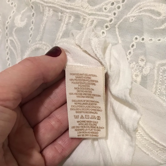 Free People Boho White Embroidered Blouse - Picture 5 of 6